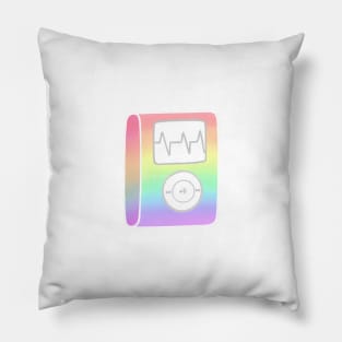 rainbow mp3 player Pillow