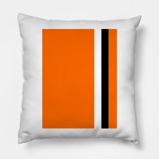 Luton Town Retro Home 1973 -74 Orange and White Black Bars Pillow