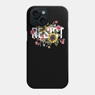 Feminist Protester Support Resist Floral Design Phone Case