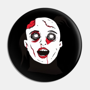 Scary Zombie Girl Pin
