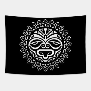 Polynesian tiki sun Tapestry