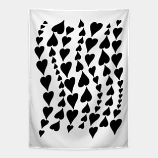 Heart Waves Flowing Ebb & Flow Pattern Graphic Design Tapestry