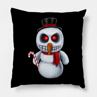 Evil Snowman Stole my Candy Cane Pillow