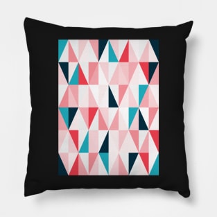 Geo Abstract Pink & Blue Pillow