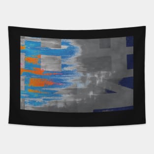 Geometrical water in Grey and Orange Tapestry