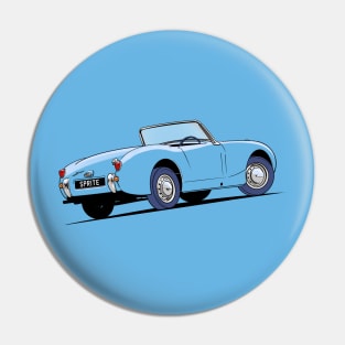 Austin Healey frog-eye Sprite in blue Pin