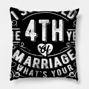 Funny Wedding Anniversary Gift 4 years Wedding Marriage Gift Pillow