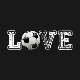 Soccer distressed ball t shirt cute dad mom love T-Shirt