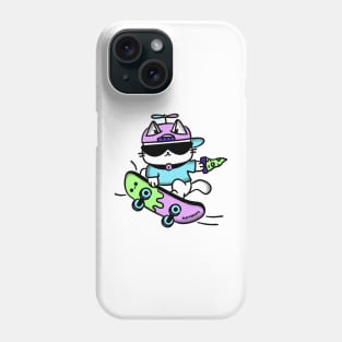 Cool Skateboarding Pizza Cat Phone Case