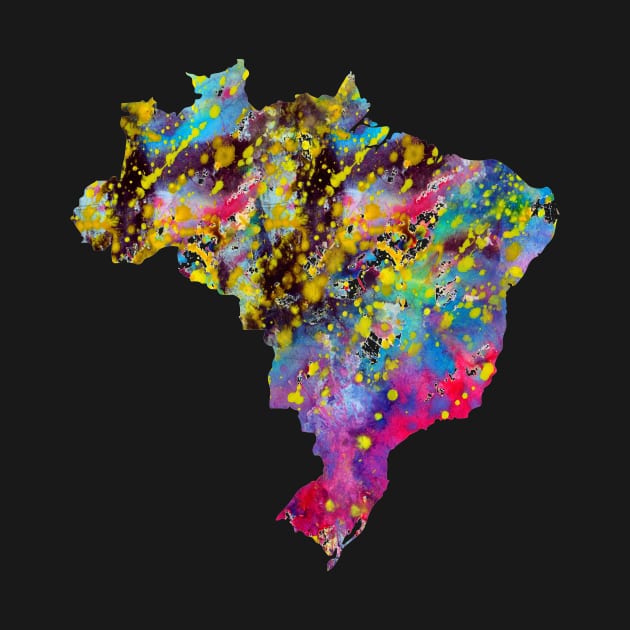 Brasil map by erzebeth