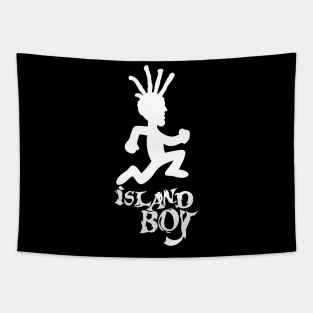 Island Boy (white print) Tapestry