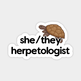 She/They Herpetologist - Turtle Design Magnet