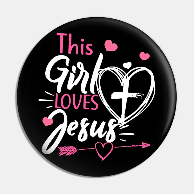 This Girl Loves Jesus Heart Cross Christian Faith Religious Pin by lunacreat