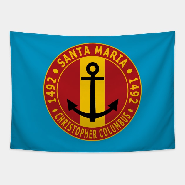 Santa Maria - Christopher Columbus Tapestry by Lyvershop