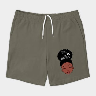 Black is Beautiful, Hearts, African American Girl, Black Girl Magic Shorts