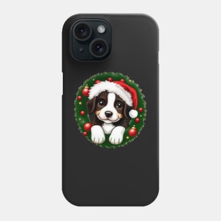 Puppy In A Wreath Phone Case