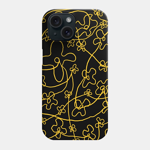 one line drawing, flower Phone Case by zzzozzo