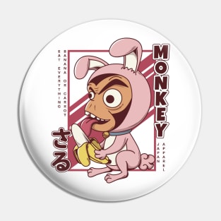 Banana monkey cute Pin