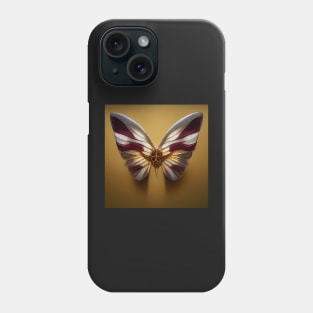 red, gold and diamond butterfly 04 Phone Case