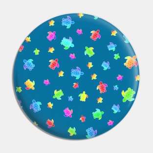 TURTLE Lover Colorful Sea Turtles  - Cute Turtle Art Pin