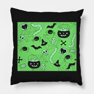 Green Halloween Pillow