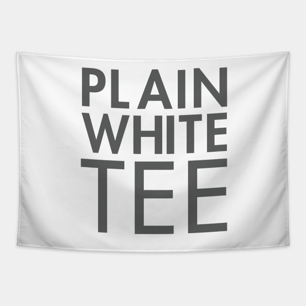 Plain White Tee Tapestry by kascreativity