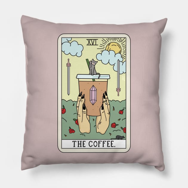 COFFEE READING Pillow by sagepizza