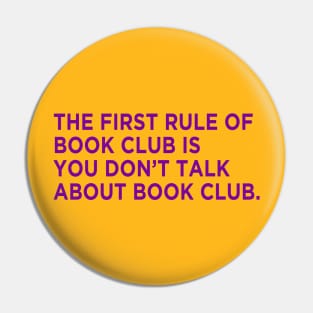 You Don't Know My Book Club Pin