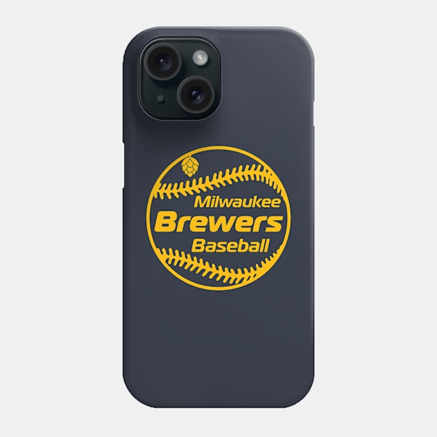 Brewers 80s Retro Ball Phone Case by Throwzack