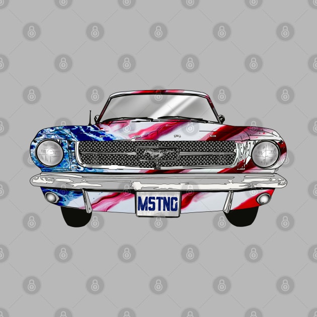 Ford Mustang with American Flag Bodywork by Artist Rob Fuller