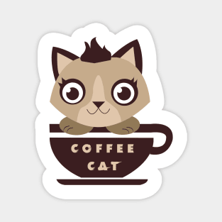 Coffee Cat Magnet