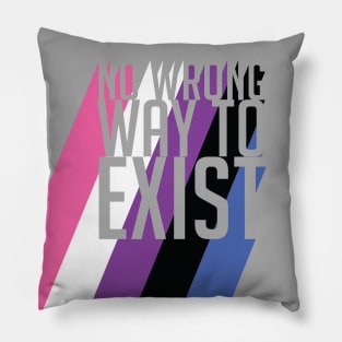 Genderfluid Pride No Wrong Way to Exist Pillow