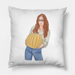 Pumpkin girl (2) Pillow