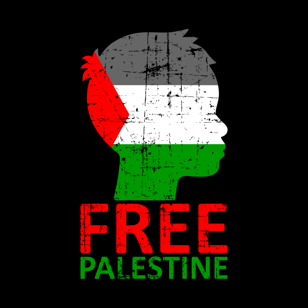 Free Palestine Distressed Flag Art - Stop Killing Innocents by mangobanana