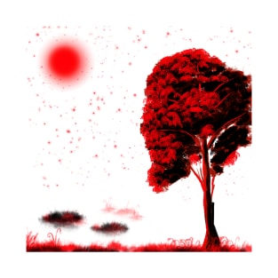 Red Tree Moonlight T-Shirt