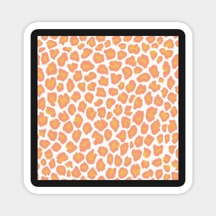 Pink and mustard leopard print Magnet