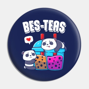 Bes-Teas Cute Kawaii Bubble Tea Panda Besties Pin