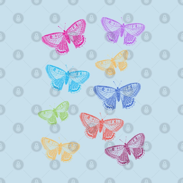 Lots of Butterflies Design, Vintage Butterfly, Colorful Butterflies, gardener gift, butterfly lover gift by penandinkdesign@hotmail.com