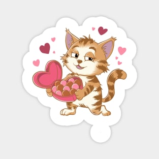 CUTE CAT FOR VALENTINE DAYA Magnet