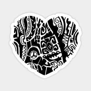 Heart Maori Tribal Valentine Magnet