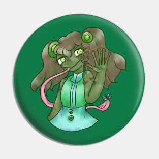 Frog Girl Catching A Dragonfly Pin