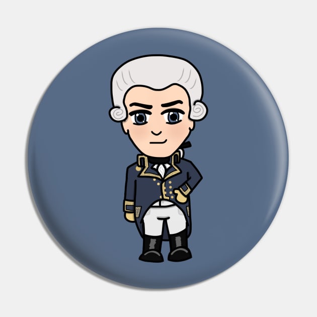 Chibi Marquis de la Fayette (Small Design) Pin by Aeriskate