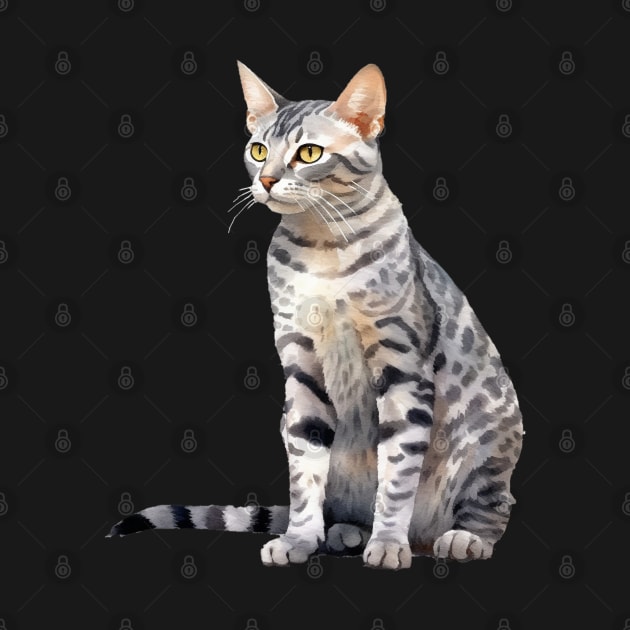 Egyptian Mau Cat by DavidBriotArt