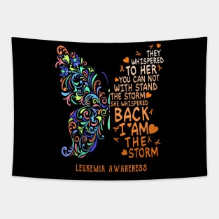 leukemia butterfly i am the storm Tapestry