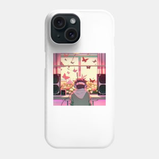 Boy with Headphone - Anime - Retro Future Phone Case