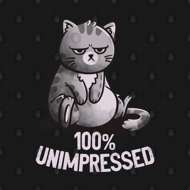 100% Unimpressed Cute Funny Cat Gift by eduely