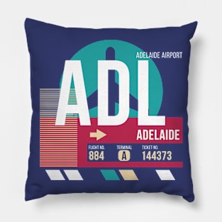 Adelaide, Australia (ADL) Airport Code Baggage Tag Pillow