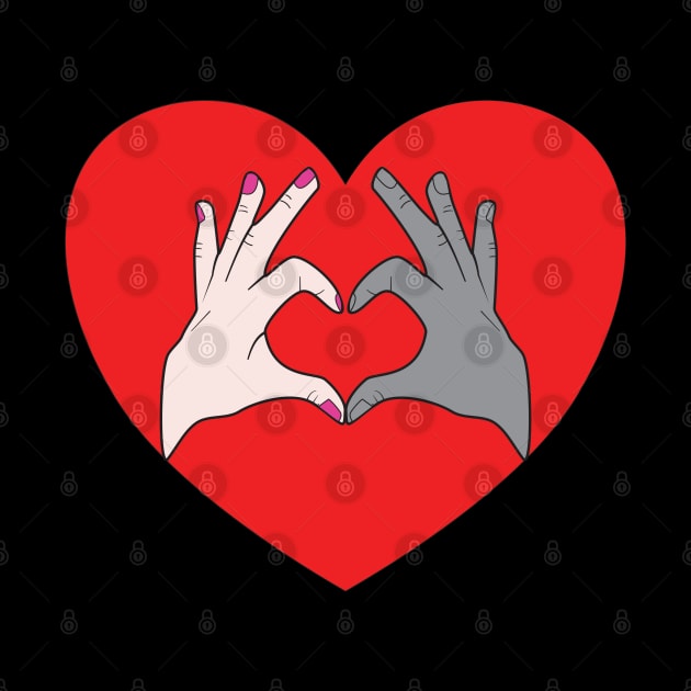 Hands Making Heart Shape Love Sign Language Valentine's Day by Okuadinya