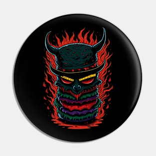 Devil Burger Pin