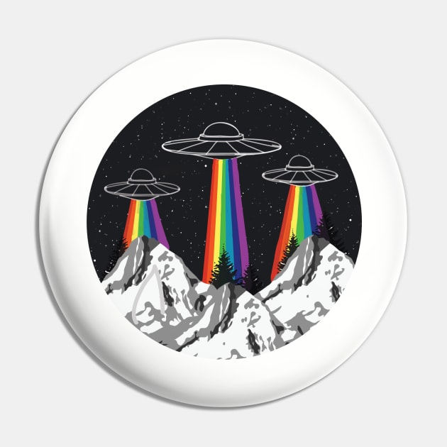 Rainbow Ufo Pin by annagrrrl